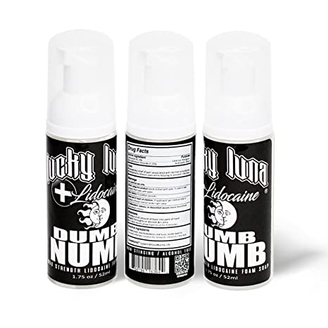 Wholesale 16 CT Case of LuckyLuna DUMB NUMB 4% Lidocaine Foam Soap