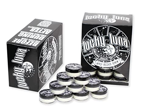 LuckyLuna Organic Tattoo Aftercare 48ct Individual units for ReSale in Dispenser Box